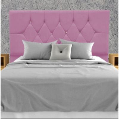 Cabeceira Para Cama Box Estofada King 195 Cm Suede Isabela Rosa