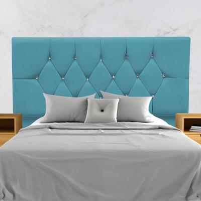 Cabeceira Para Cama Box Estofada King 195 Cm Suede Isabela Azul Turquesa