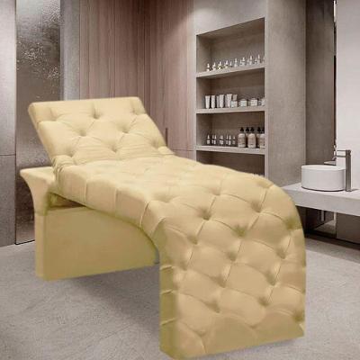 Maca Estofada Estética Cílios Regulável Spa Suede Ana Clara Bege