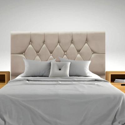 Cabeceira Para Cama Box Estofada King 195 Cm Suede Isabela Bege