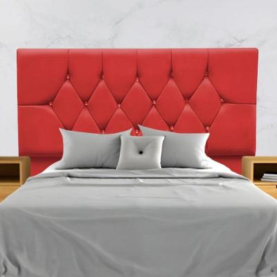 Cabeceira Para Cama Box Estofada King 195 Cm Suede Isabela Vermelho