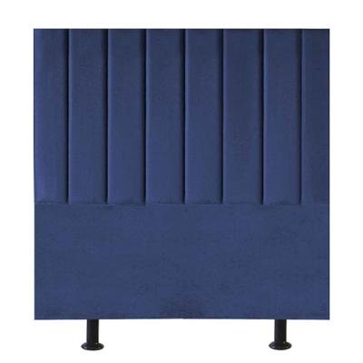 Cabeceira Estofada Cama Casal Queen Size 160 Cm Maria Veludo Azul Marinho