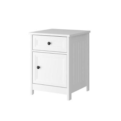 Kit com 2 Mesas de Cabeceira Conjunto Branco Ditália