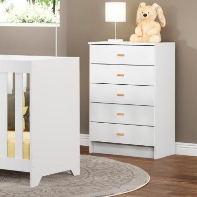 Cômoda Ditália 5 Gavetas Bb-120 Branco