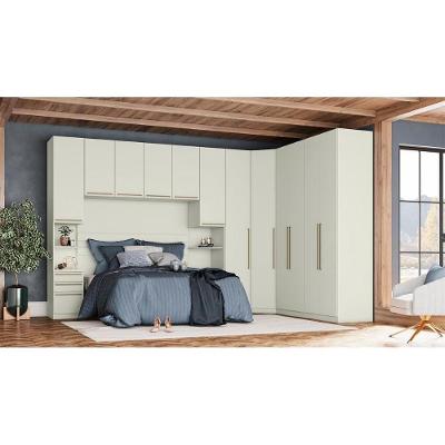 Modulado De Quarto Armário Mesa De Cabeceira Seletto Mc02 C- 1 Porta E 3 Gavetas Areia-jequitibá
