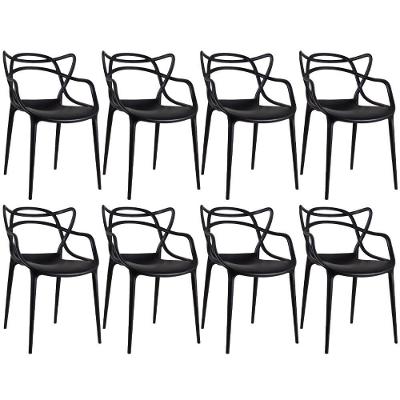 Kit - 8 X Cadeiras Masters Allegra - Preto