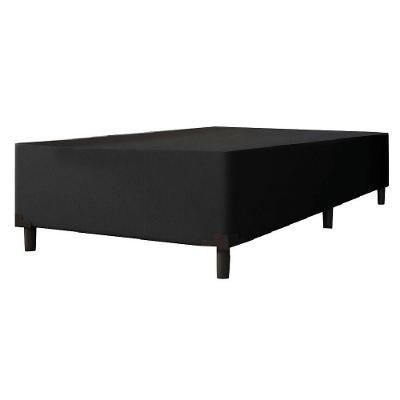 Cama Box 0,96m Com 38cm De Altura Prince Preto Preto