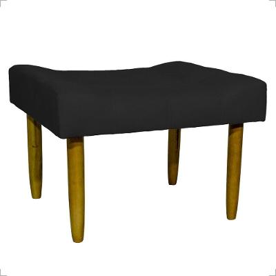 Puff Decorativo Confortável Retangular Para Sala Recepção Quarto Requinte Suede Cores Pés Palito