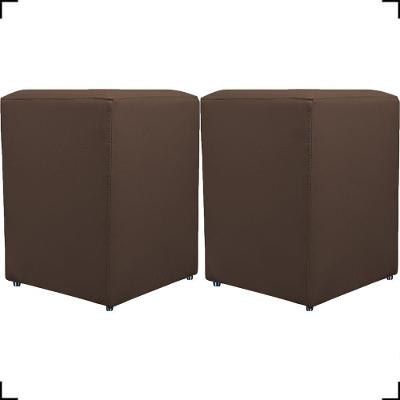 Kit 2 Puff Dado Decorativo Para Sala Recepção Penteadeira Material Sintético Cores