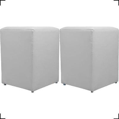 Kit 2 Puff Dado Decorativo Para Sala Recepção Penteadeira Material Sintético Cores