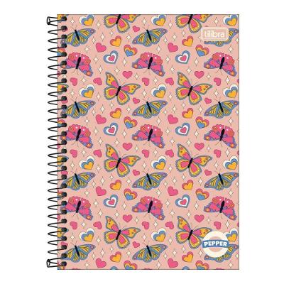 Caderno Espiral Capa Dura Pequeno 1/4 Pepper 80 Folhas Tilibra Estampa 2