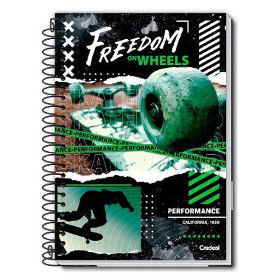 Caderno Espiral Universitário Capa Dura A4 1 Matéria 80 Folhas Performance Credeal Estampa 4