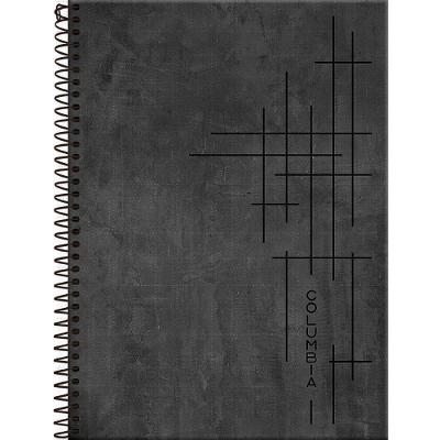 Caderno Espiral Capa Dura Universitário 1 Matéria Columbia 80 Folhas Foroni Preto