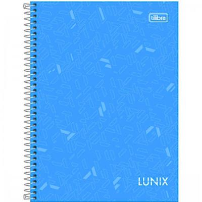 Caderno Universitário Capa Dura A4 1 Matéria 80 Folhas Lunix Tilibra Azul Claro