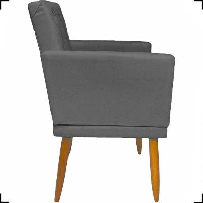 Poltrona Decorativa Para Sala Recepção Nina Capitonê Suede Cores Pé Palito