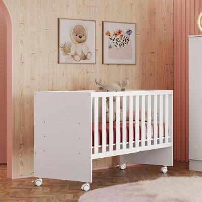 3540 - Conjunto D. Sonho Berço Reto + Rodizio Branco/branco (3540.5)