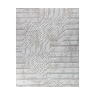 Tapete Para Sala Sofisticato 01 Off White-cinza 3,00x4,00m