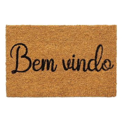 Capacho Fibra De Coco Sergipe 01 Bege-preto 0,30x0,45m