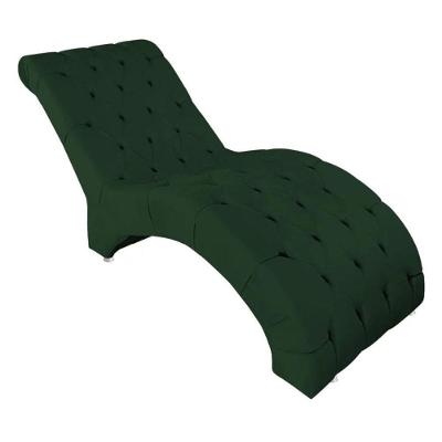 Recamier Divã Espreguiçadeira Sala Cliníca Débora Suede Verde