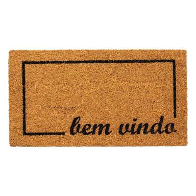 Capacho Fibra De Coco Estampado 28 Bege-preto 0,33x0,60m