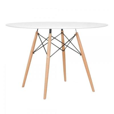 Mesa De Jantar Redonda Eames Eiffel 120 Cm Branco Branco