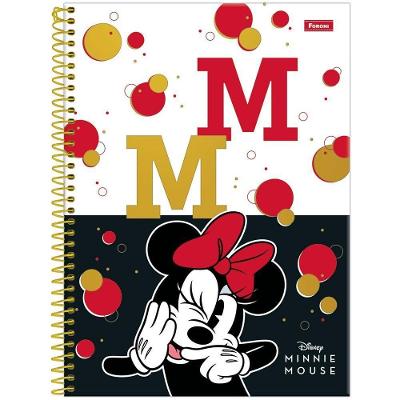 Caderno Espiral Capa Dura Universitário 1 Matéria Disney Minnie Mouse 80 Folhas Foroni Estampa 3
