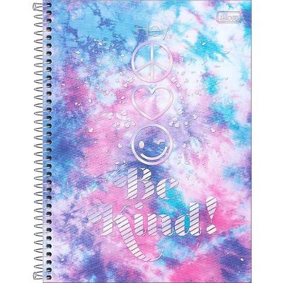 Caderno Capa Dura Colegial Good Vibes 160 Folhas 10 Matérias Tilibra Estampa 4