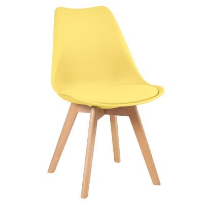 Cadeira Com Assento Estofado Leda Amarelo