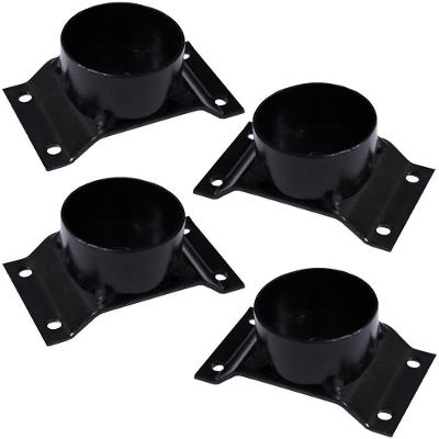 Kit 4 Chapinhas Elevada Com Tubo Pés Palito Rosca 5/16 Preto
