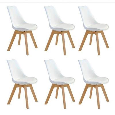 Kit Com 6 Cadeiras Leda Brancas Estofadas ? Elegância E Conforto Para Cozinha E Sala De Jantar