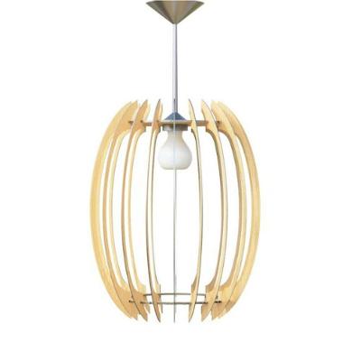 Luminária Teto Tipo Pendente Grega Mdf - Completa Cor: Mdf Cru