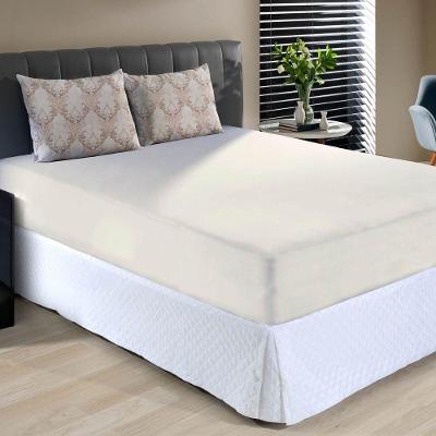 Jogo De Cama Malha Estampado Slim 100% Algodão Casal 3 Peças Imperial Off White
