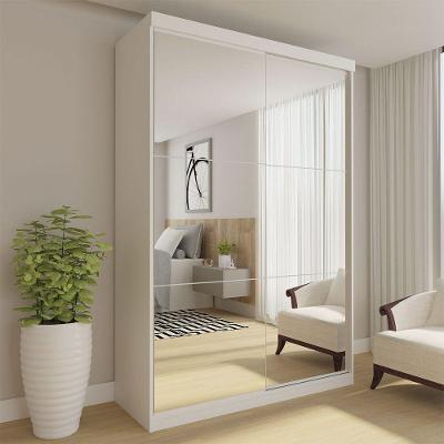 Guarda Roupa Solteiro Salvador Top 2pts 6 Espelhos Minastex Branco
