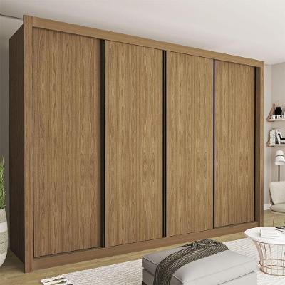 Guarda Roupa Casal Milano 4 Portas 4 Gavetas Minastex Carvalho