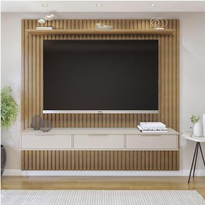 Painel Suspenso 227,6 Cm Com Nicho Vitória 100% Mdf Cinamomo/off White