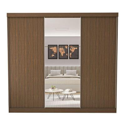 Guarda Roupa Casal Barcelona 3pts 4gvts 3 Espelhos Minastex Freijó