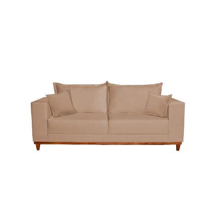 Sofá Fixo Living 3 Lugares Pequim 2.00m Veludo Bege