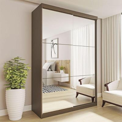 Guarda Roupa Solteiro Salvador Top 2pts 6 Espelhos Minastex Freijó