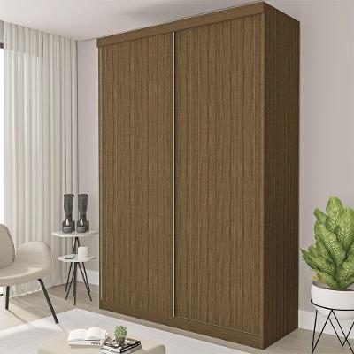 Guarda Roupa Solteiro Kiara 2 Portas De Correr Minastex Freijó