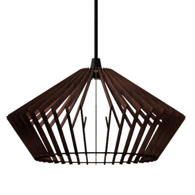 Luminária Teto Tipo Pendente Dejavu Mdf Completa - Luminária Teto Tipo Pendente Dejavu Mdf Completa - Cor:marrom
