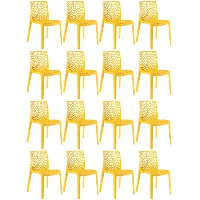 Kit 16 Cadeiras Gruvyer Amarelo