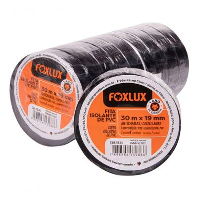 Fita Isolante Pvc Antichamas 30m X 19mm 10 Unidades Foxlux