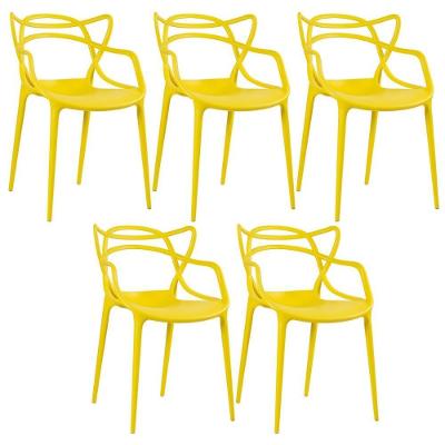 Kit - 5 X Cadeiras Masters Allegra - Amarelo