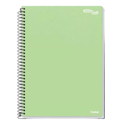 Caderno Espiral Universitário A4 10 Matérias 160 Folhas Essenciale Credeal Verde Pastel