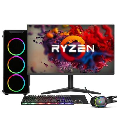 Pc Gamer 3green Completo AMD Ryzen 5 5600g Gráficos Radeon Vega 7 16GB DDR4 SSD 256GB Monitor 21.5 75hz Force 3F-009