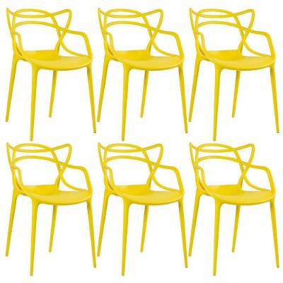 Kit - 6 X Cadeiras Masters Allegra - Amarelo