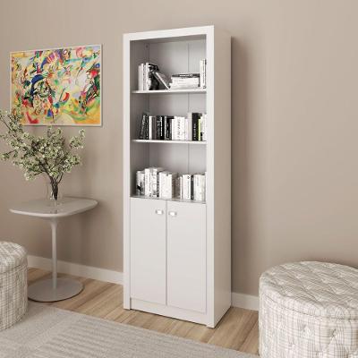 Armário Alto Para Escritório 171,5x60cm Com 2 Portas E 5 Prateleiras Branco