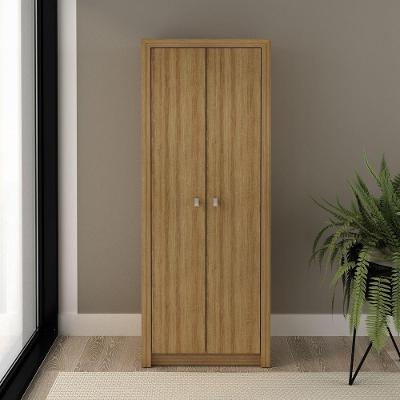 Armário Para Escritório 171,5x60cm Com 2 Portas E 5 Prateleiras Amêndoa