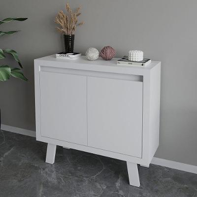 Balcão Para Escritório 90cm Com 2 Portas E 1 Prateleira Branco