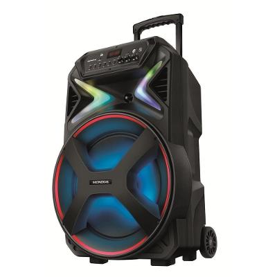Caixa De Som Amplificada Mondial Connect Lights Preto E Vermelho 700W RMS CM-700 Bivolt